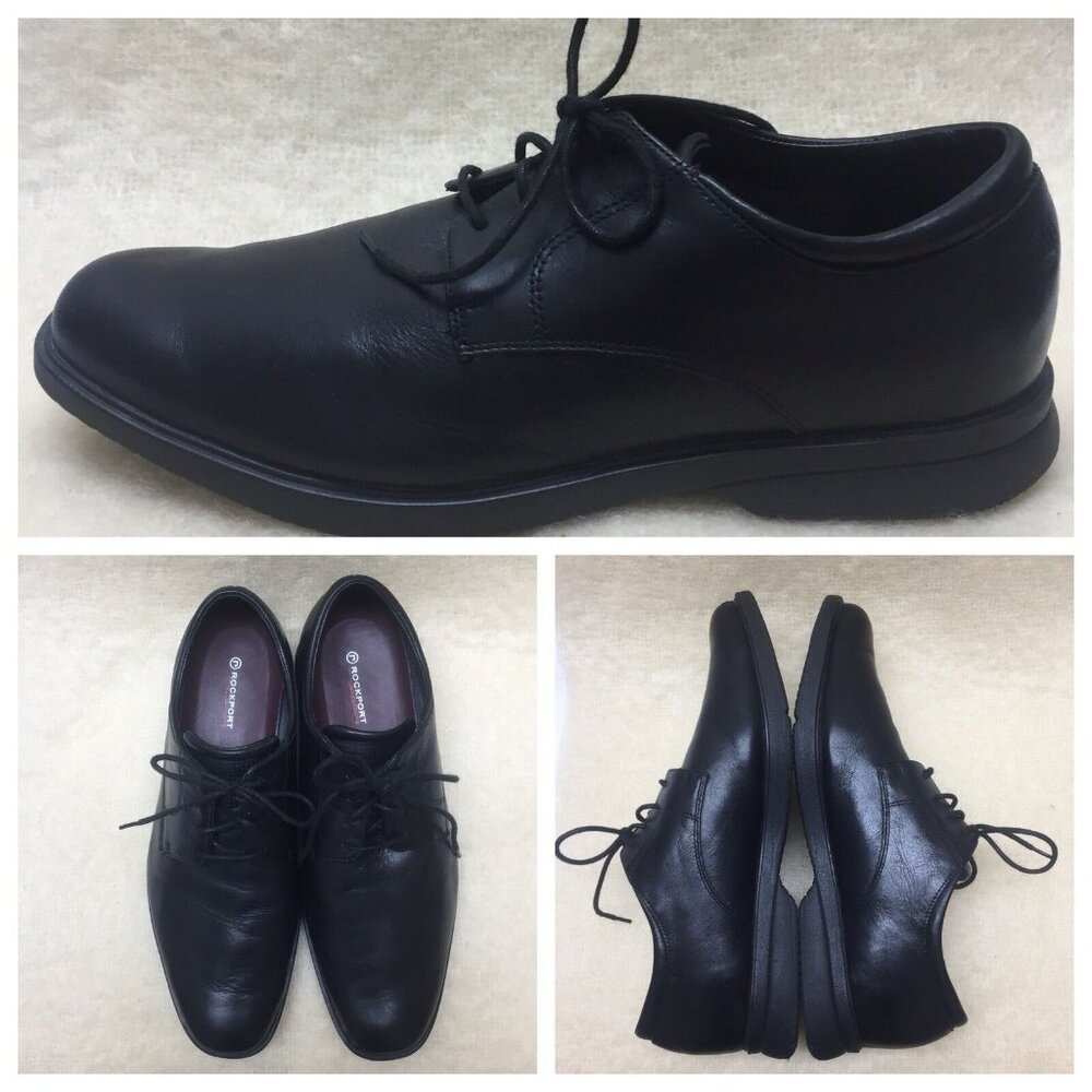 Rockport Dress Black Lace-Up  Leather Upper US 12W APM29961 EUR 46.5